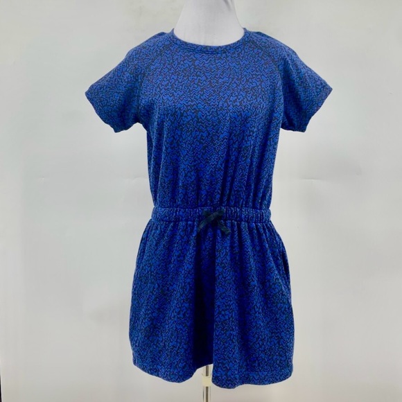 Zella Girl Navy Patterned Casual Dress - Picture 1 of 13